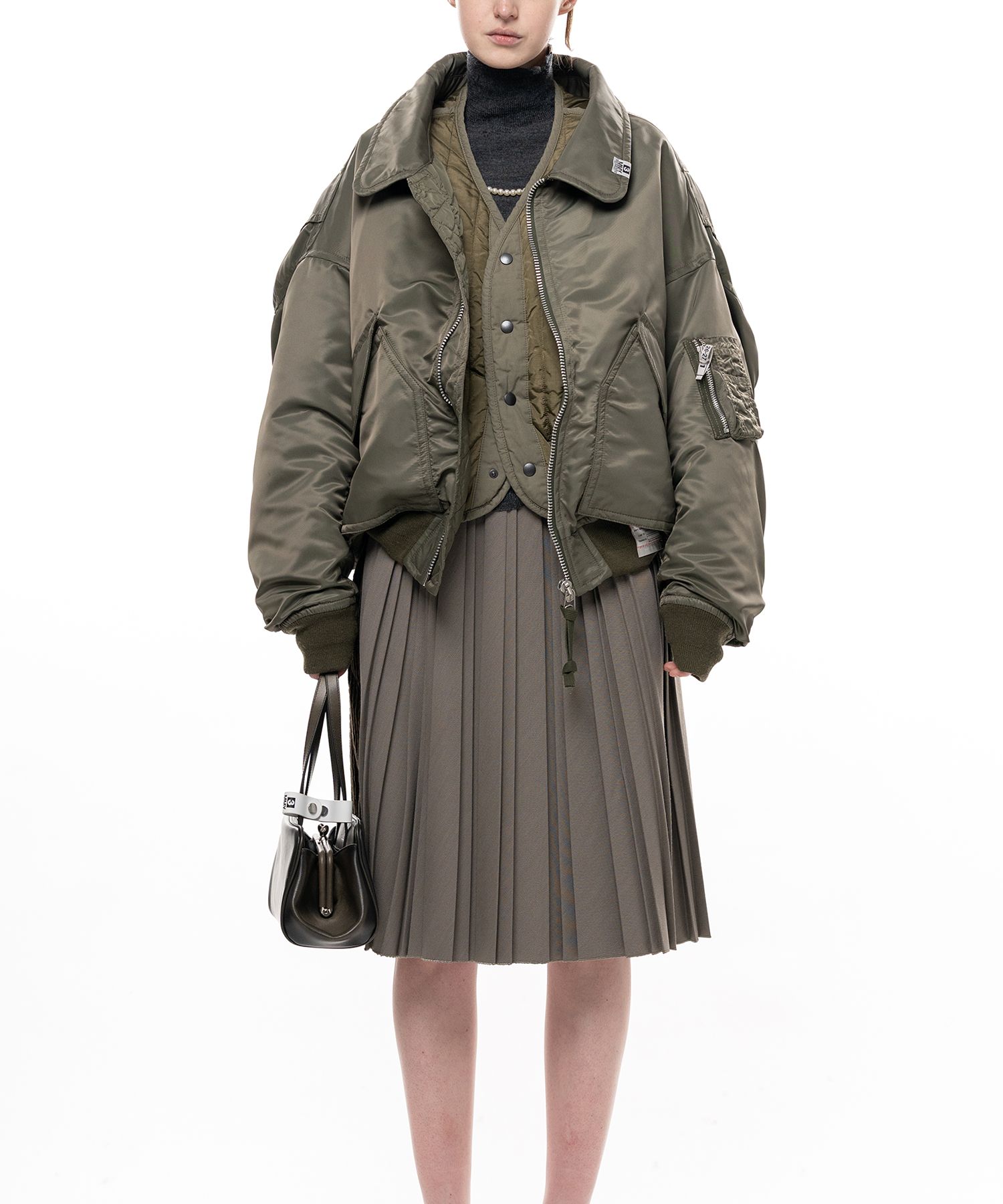 Shifted Layer Flight Jacket