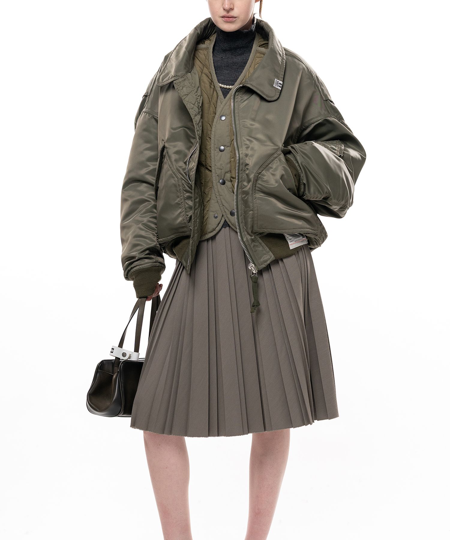 Shifted Layer Flight Jacket