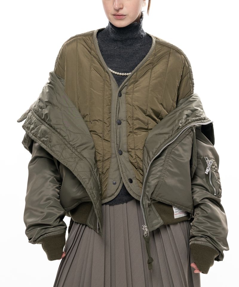 Shifted Layer Flight Jacket