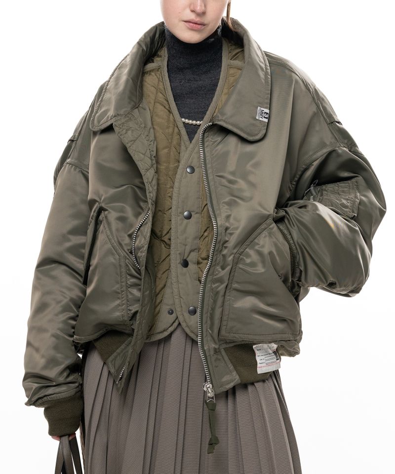 Shifted Layer Flight Jacket
