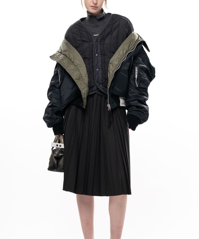 Shifted Layer Flight Jacket