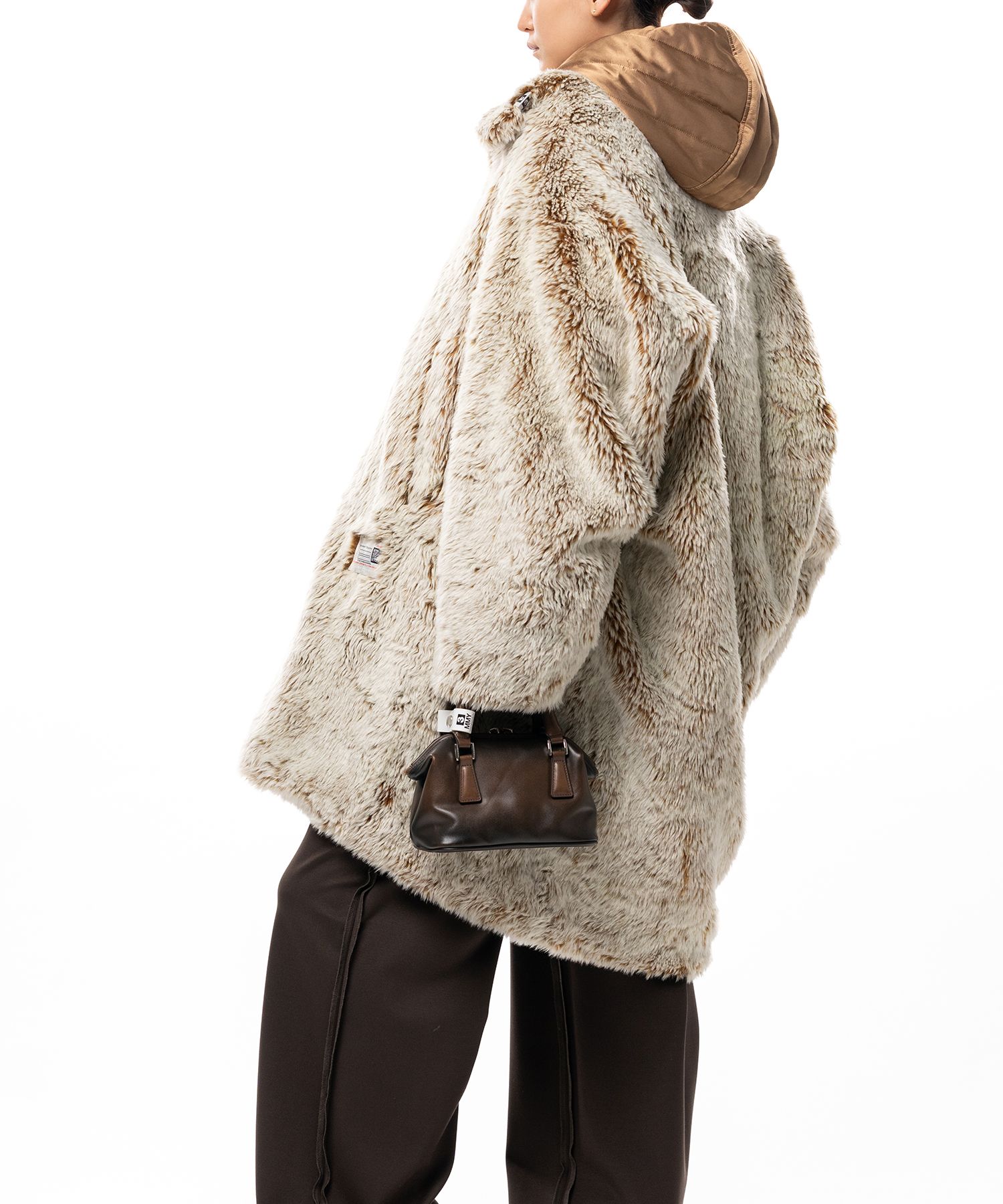 Hooded Faux Fur Coat