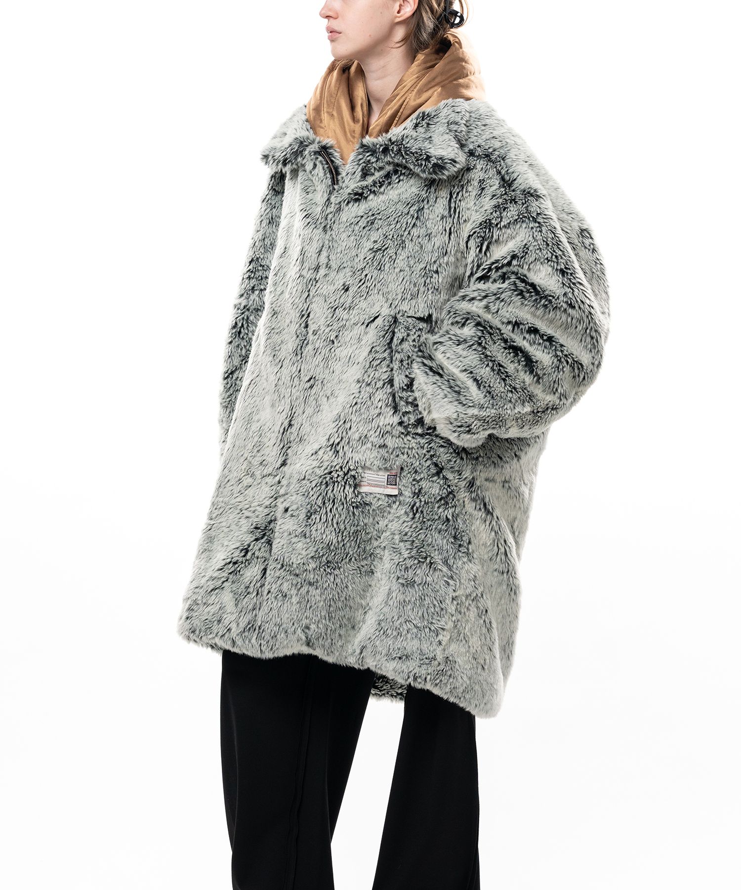 Hooded Faux Fur Coat