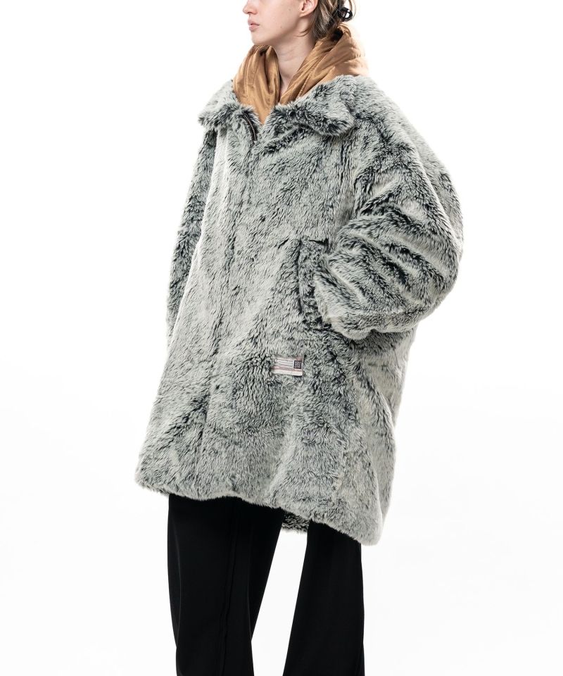 Hooded Faux Fur Coat