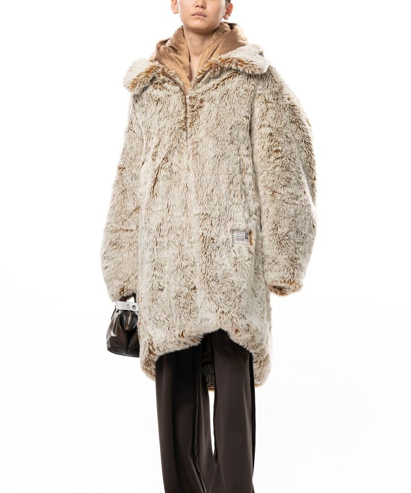 Hooded Faux Fur Coat