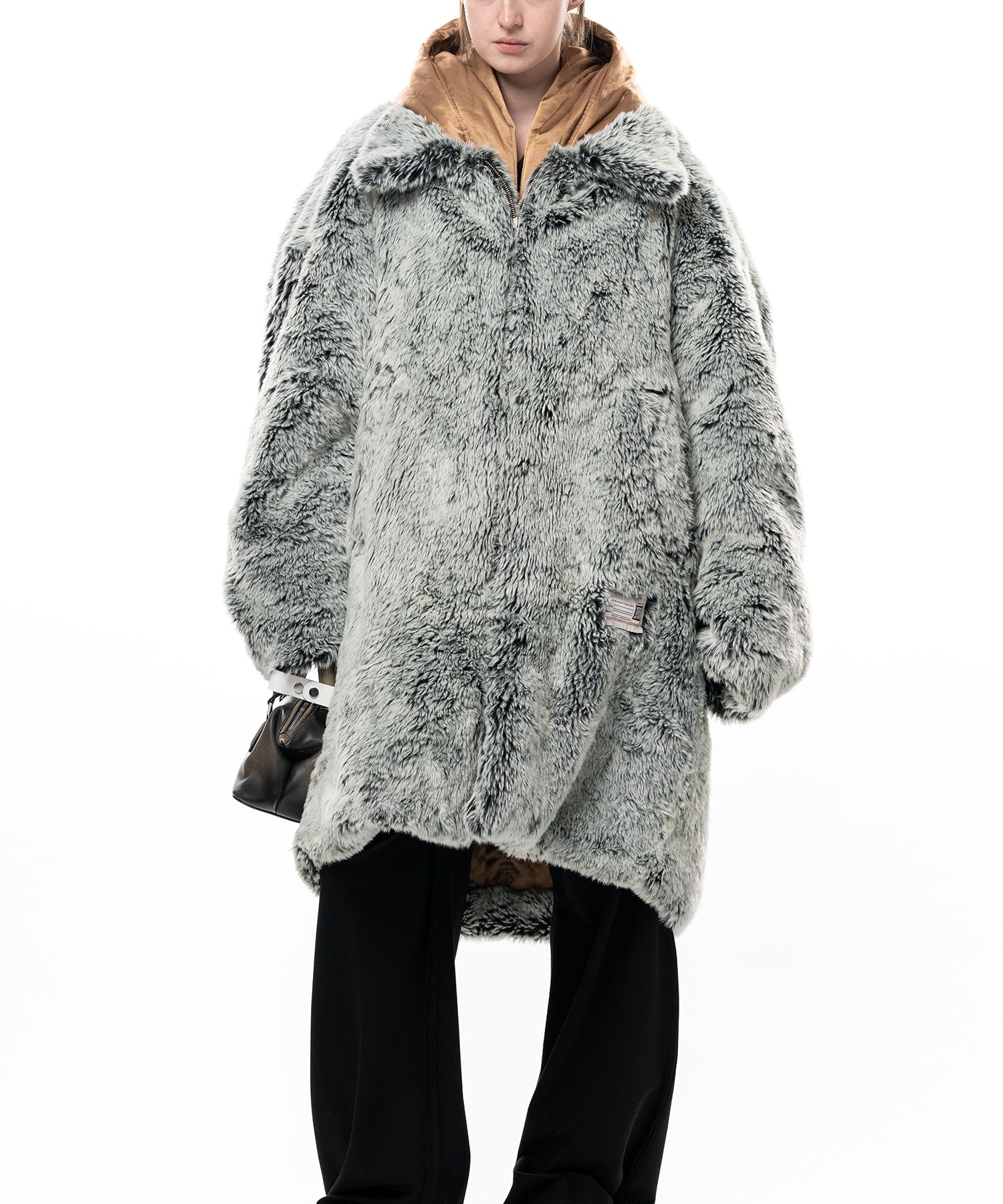 Hooded Faux Fur Coat