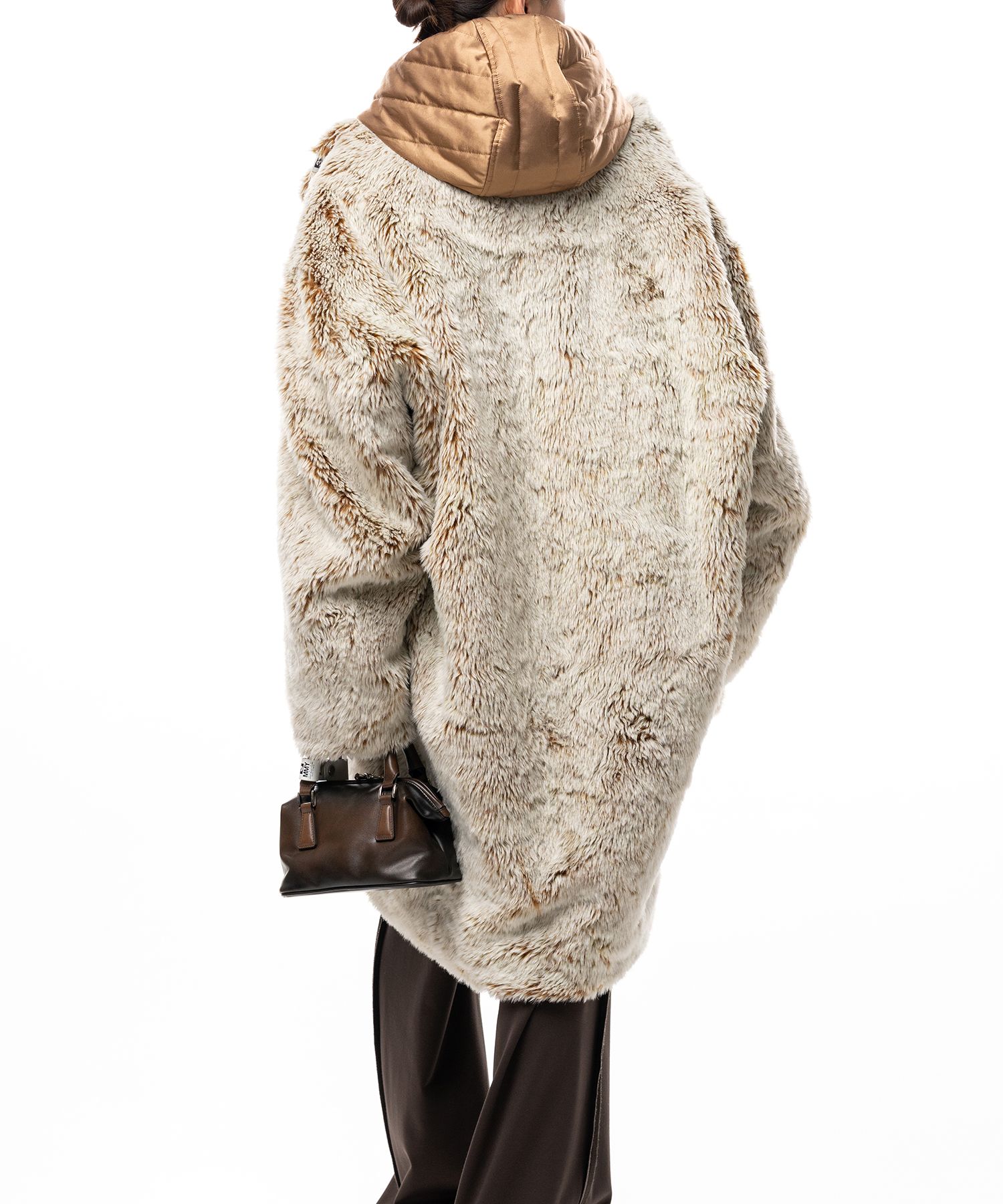 Hooded Faux Fur Coat