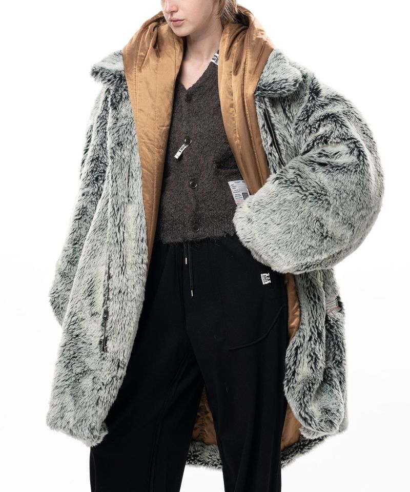 Hooded Faux Fur Coat
