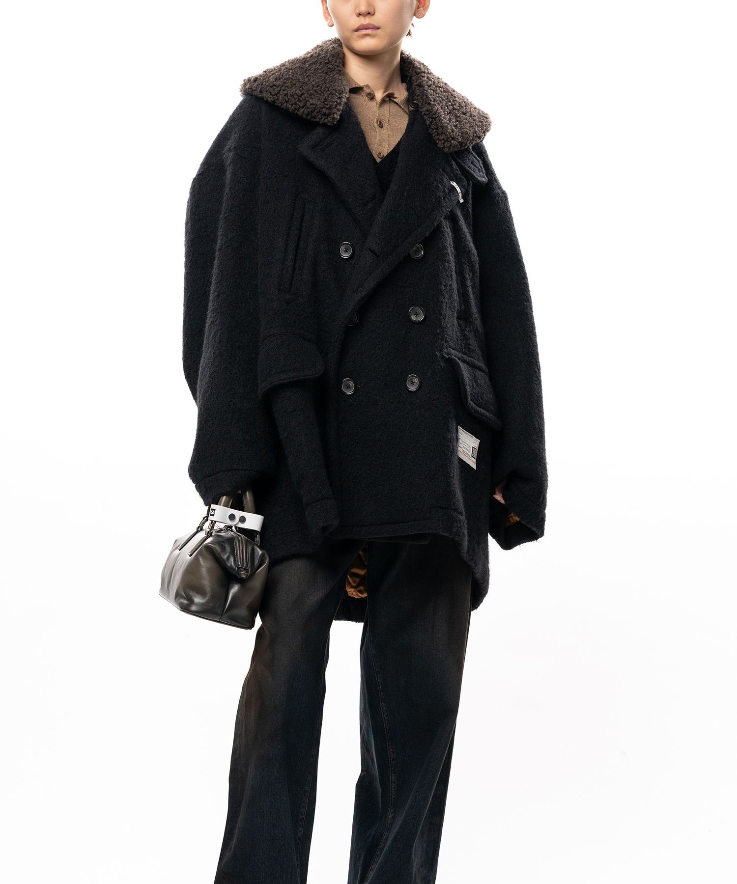 Detachable Collar Shaggy Coat