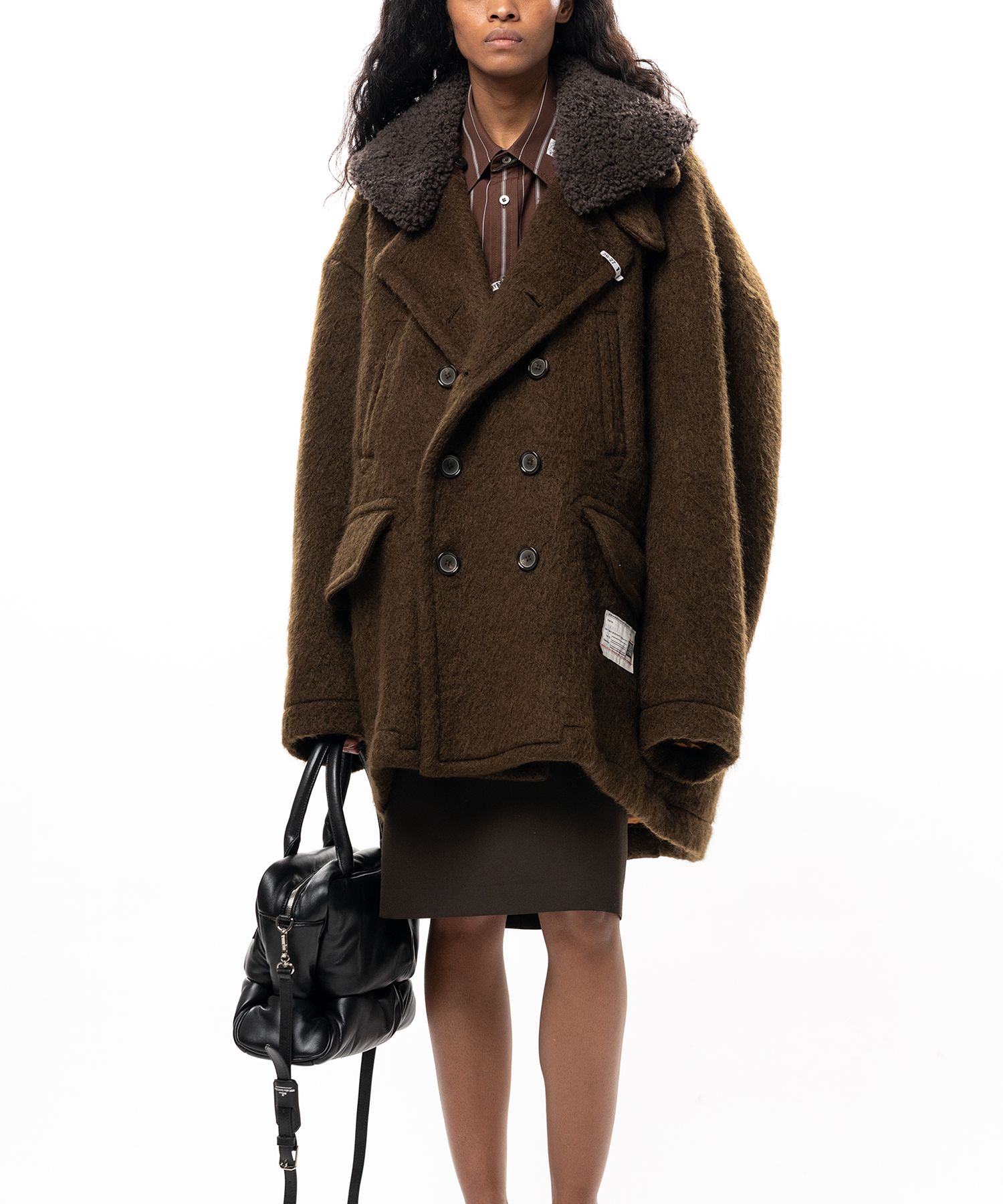 Detachable Collar Shaggy Coat