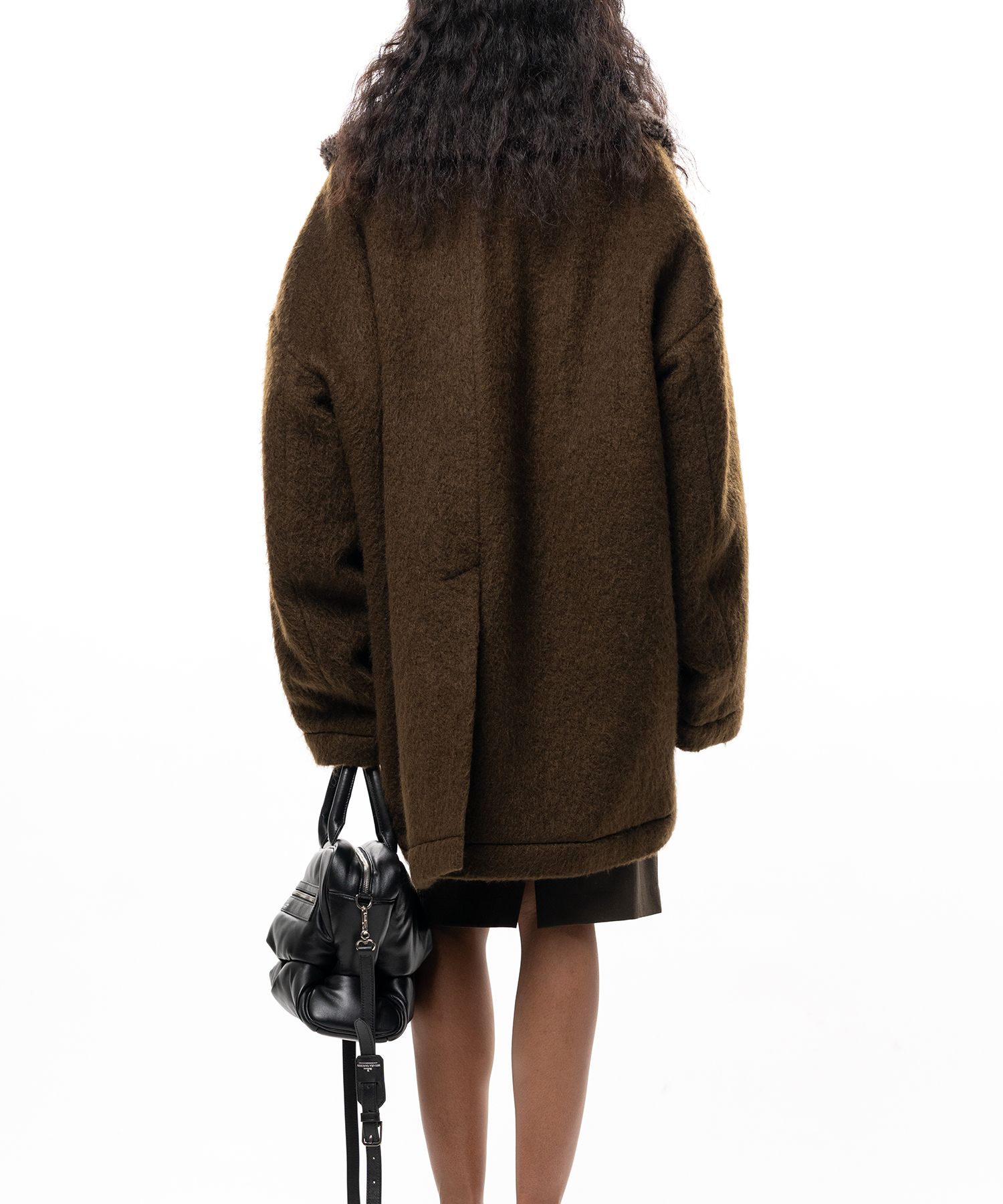 Detachable Collar Shaggy Coat