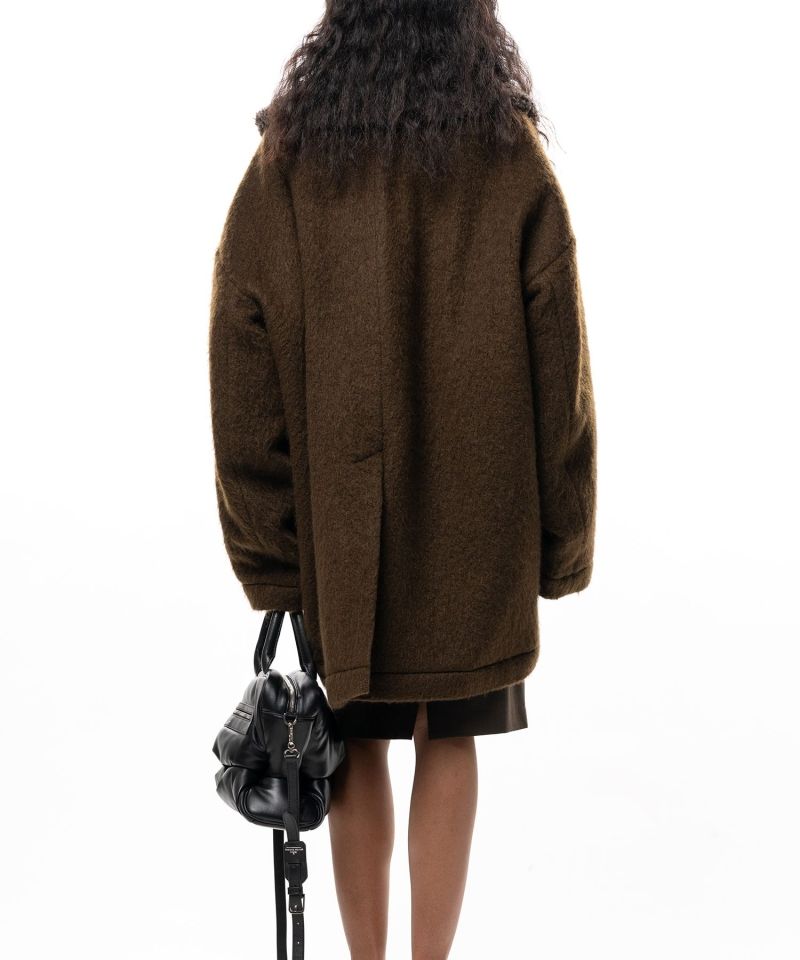 Detachable Collar Shaggy Coat