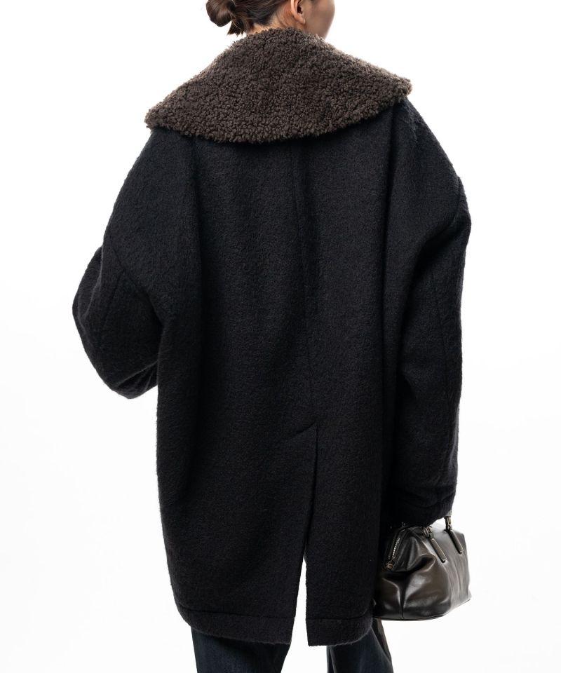 Detachable Collar Shaggy Coat