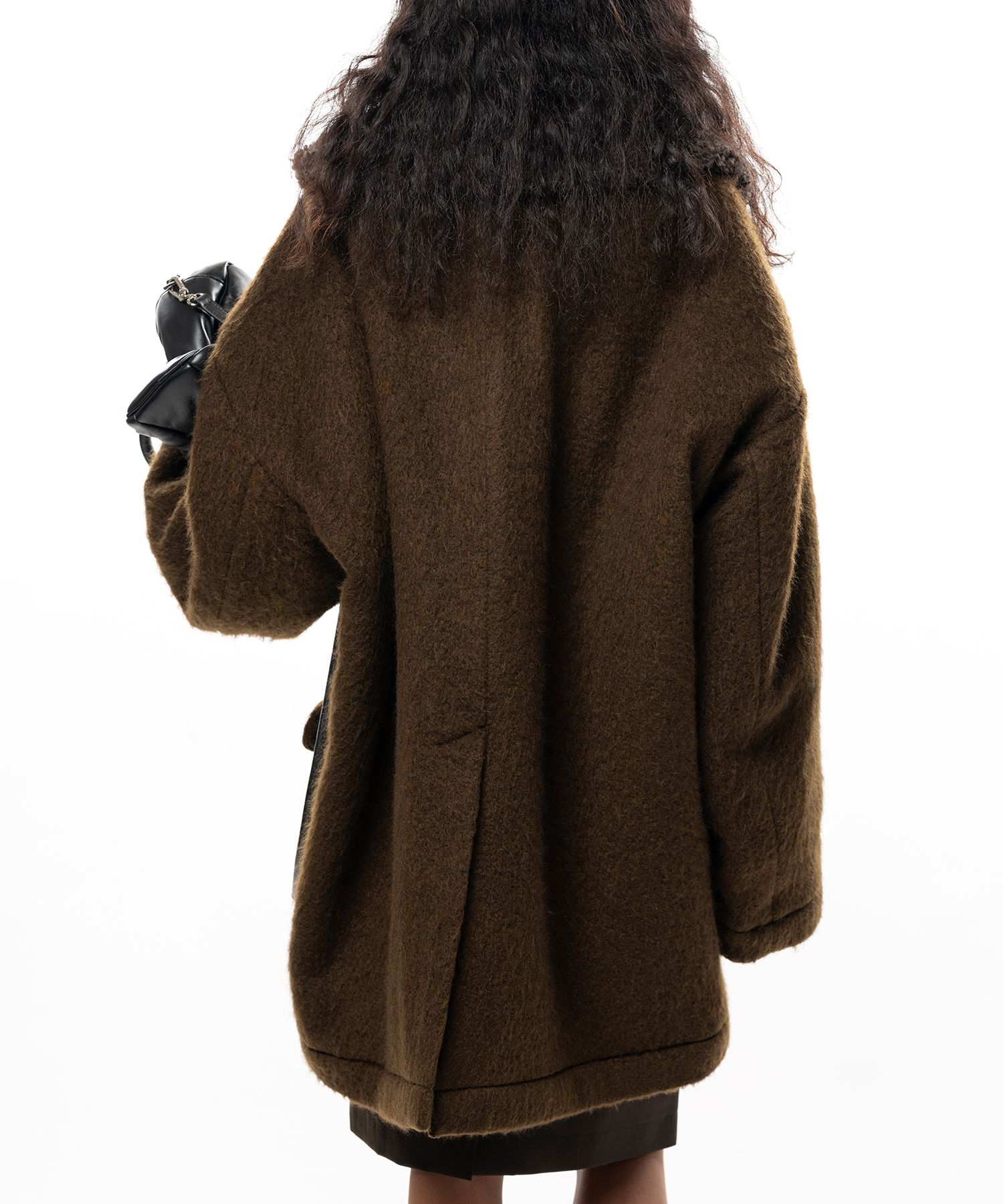 Detachable Collar Shaggy Coat