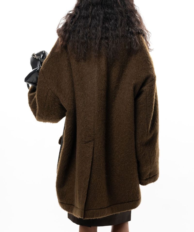 Detachable Collar Shaggy Coat