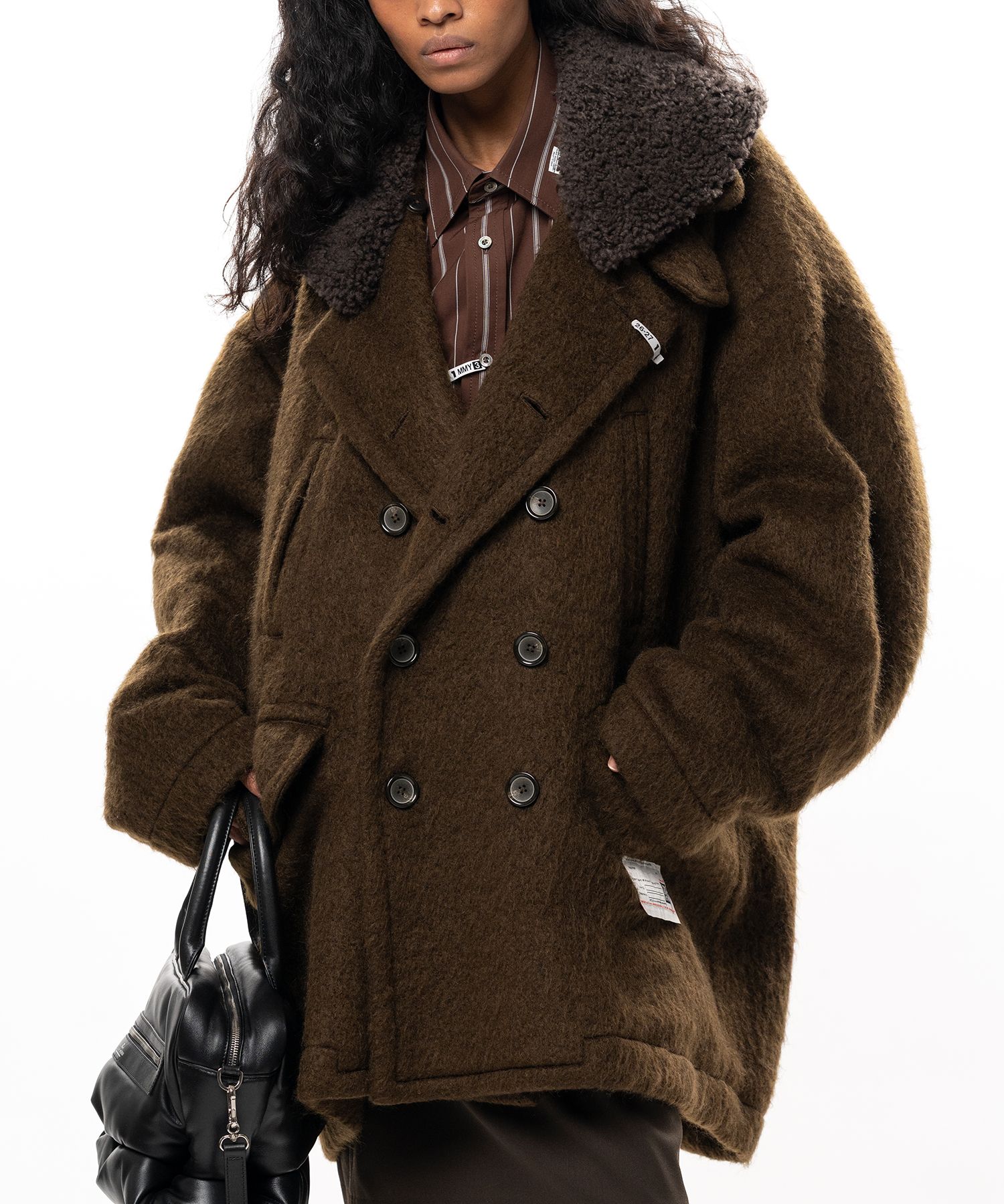 Detachable Collar Shaggy Coat