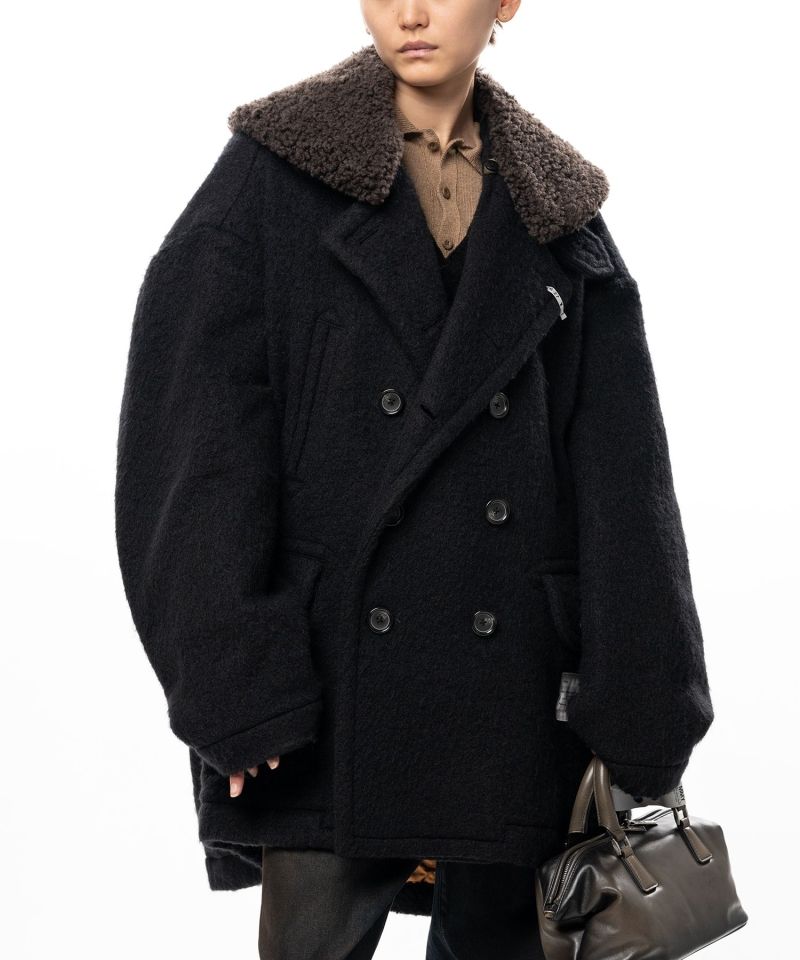 Detachable Collar Shaggy Coat