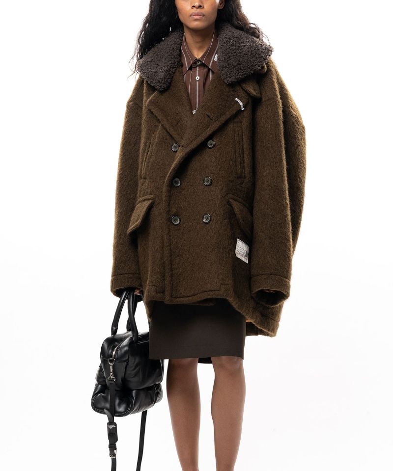 Detachable Collar Shaggy Coat