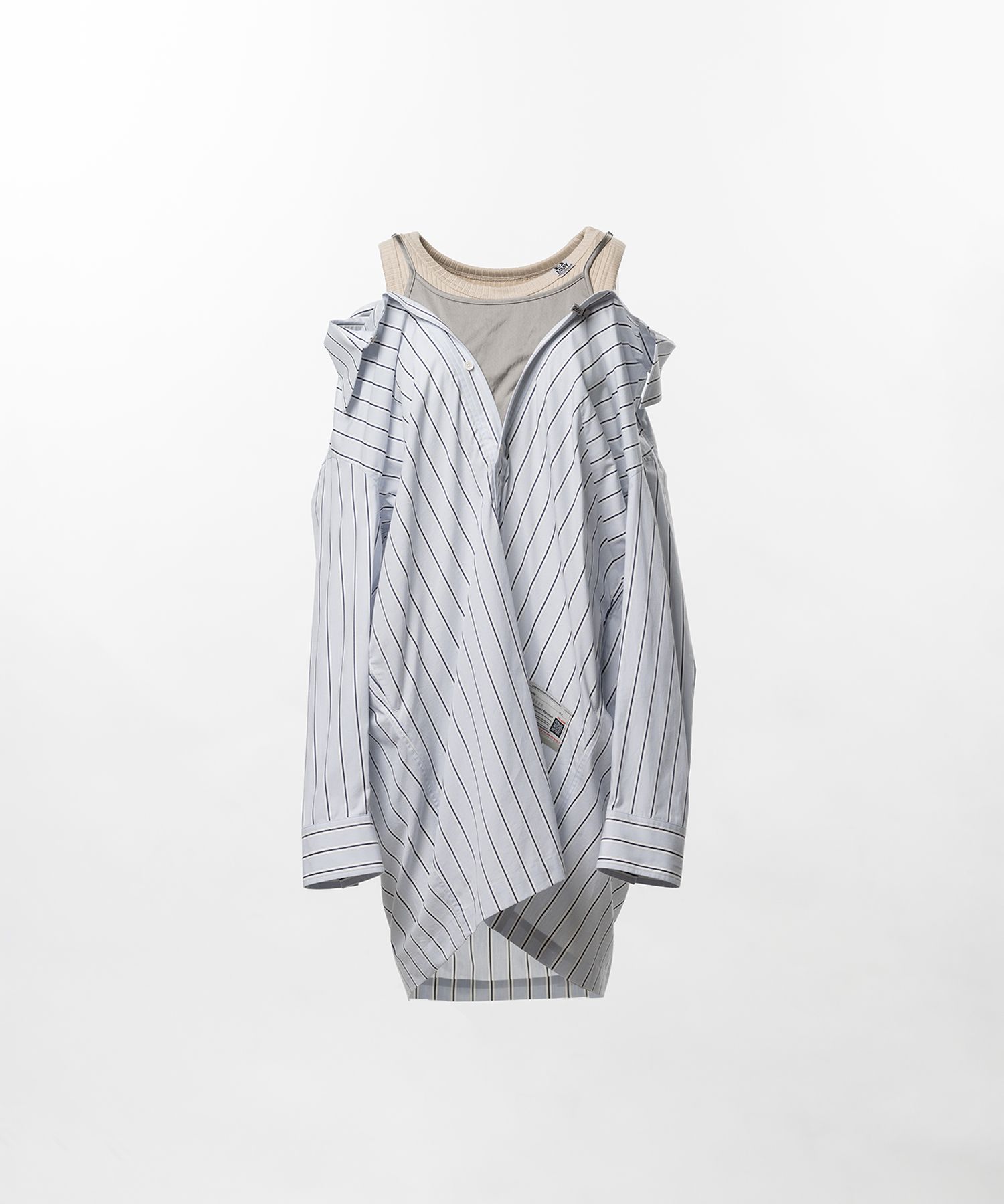 Triple Layered Stripe Shirt Dress