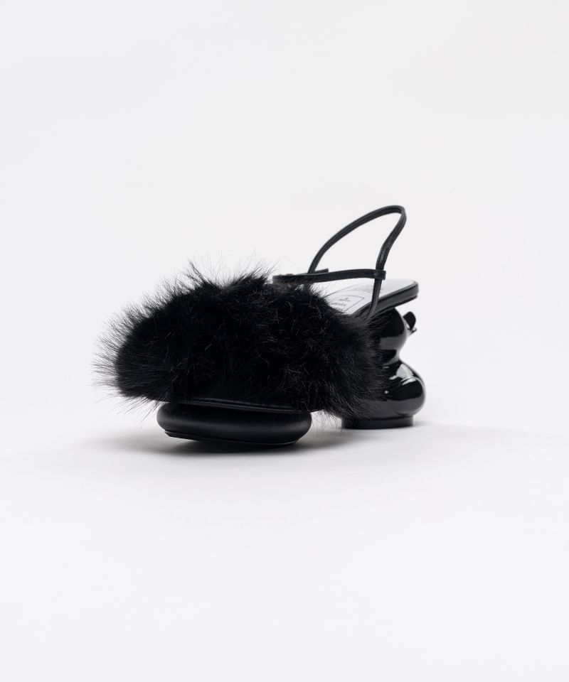 Duck Heel Fur Sandals
