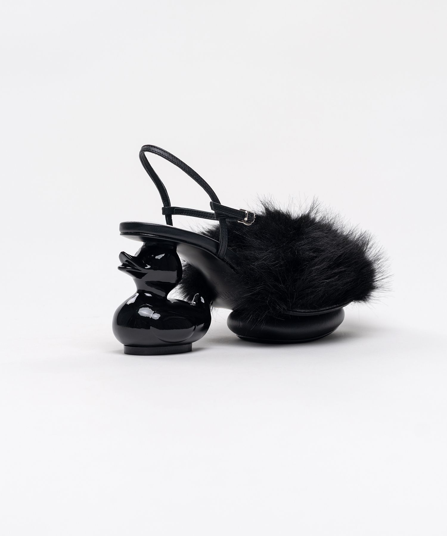 Duck Heel Fur Sandals