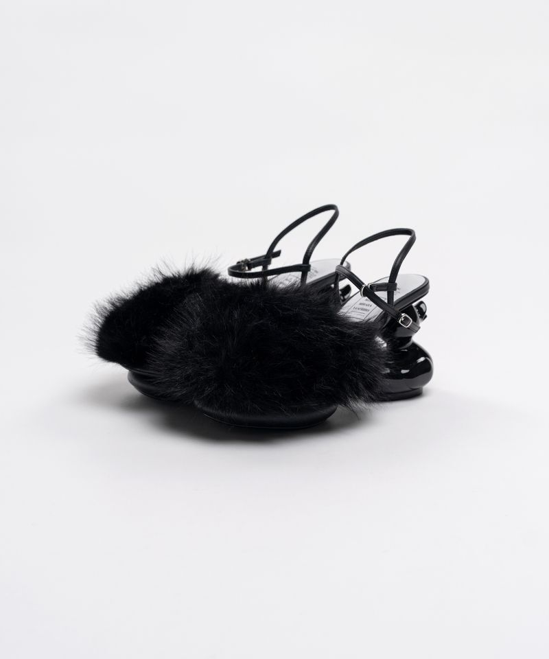Duck Heel Fur Sandals