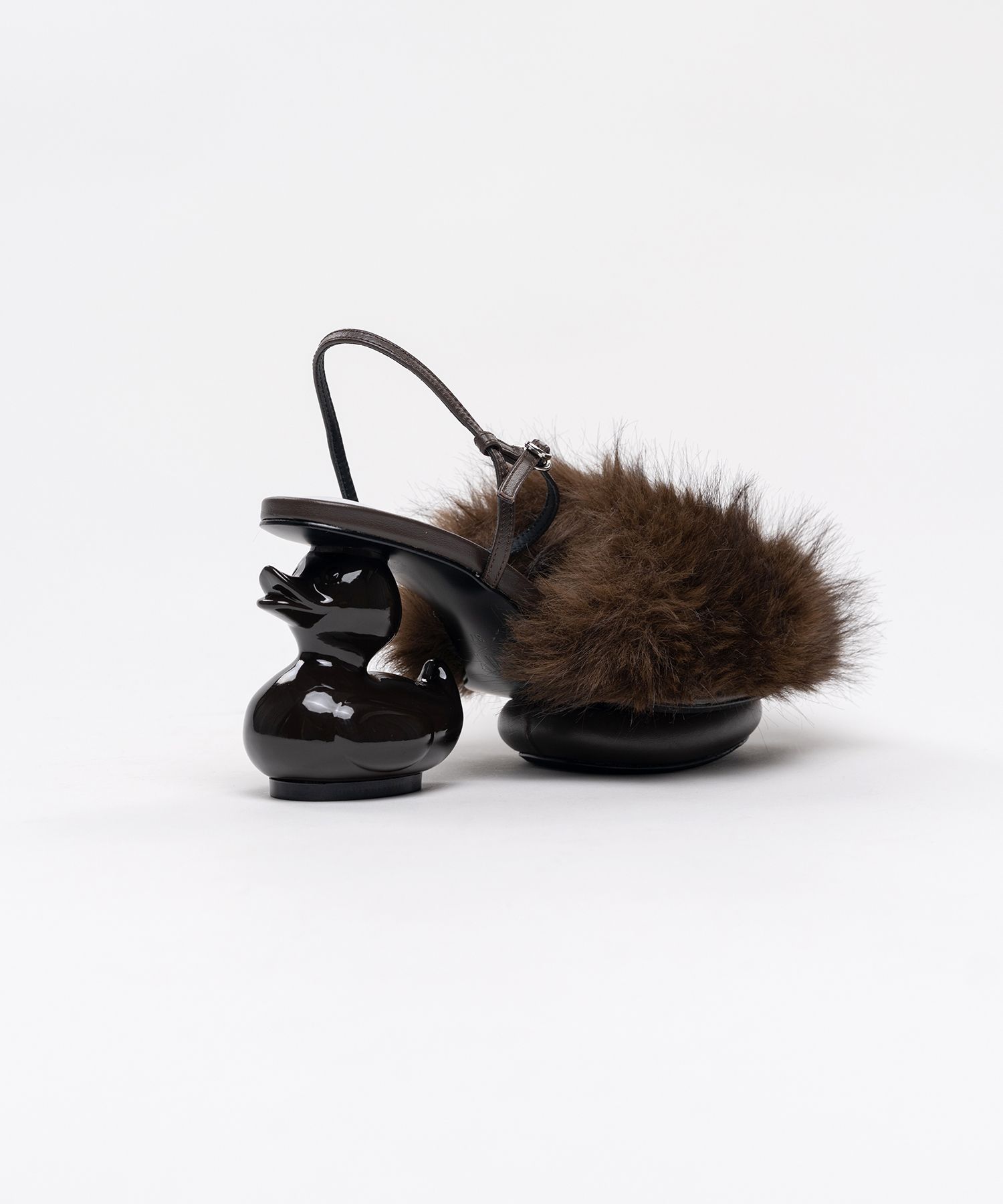 Duck Heel Fur Sandals