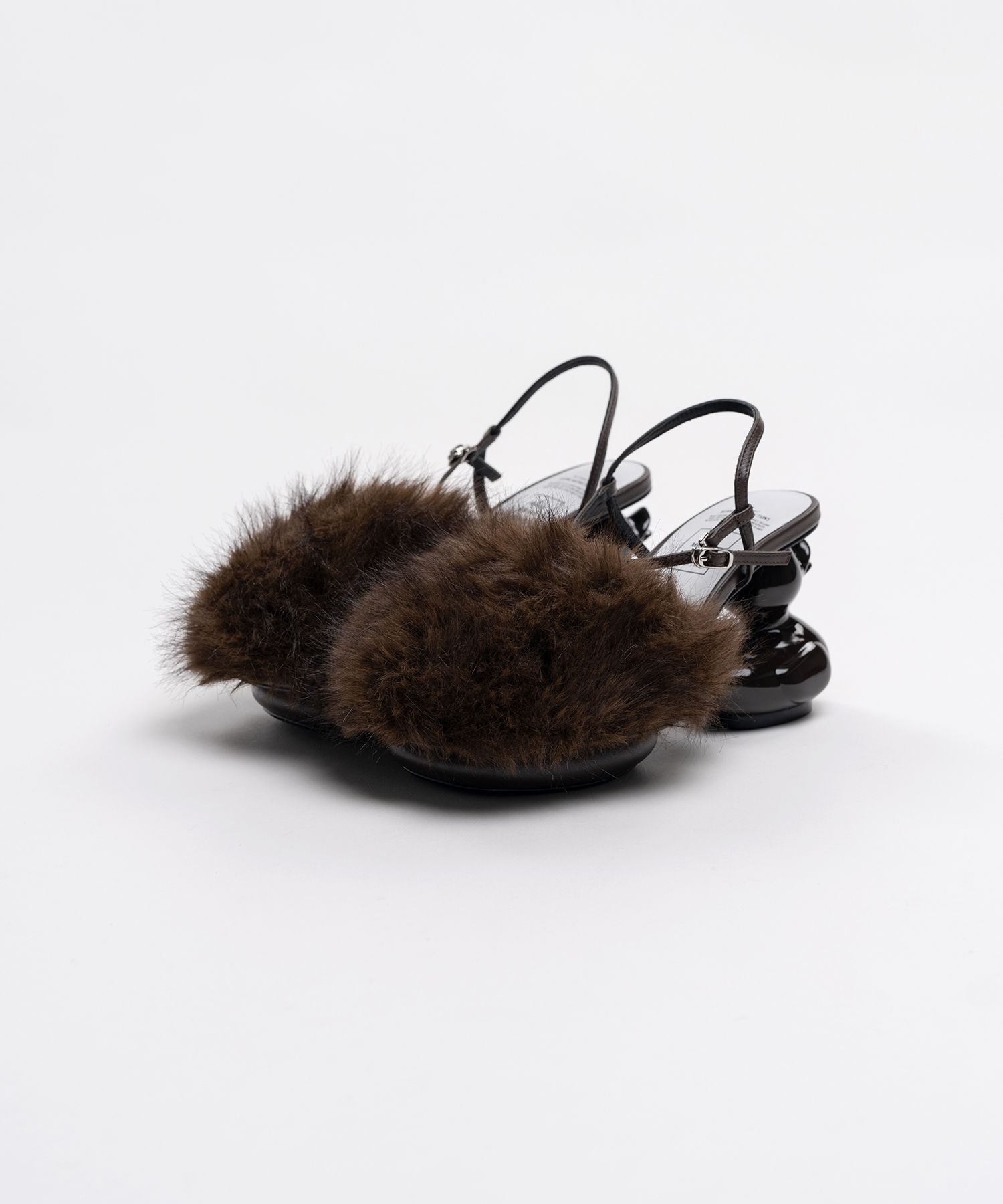 Duck Heel Fur Sandals