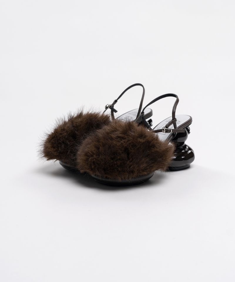 Duck Heel Fur Sandals