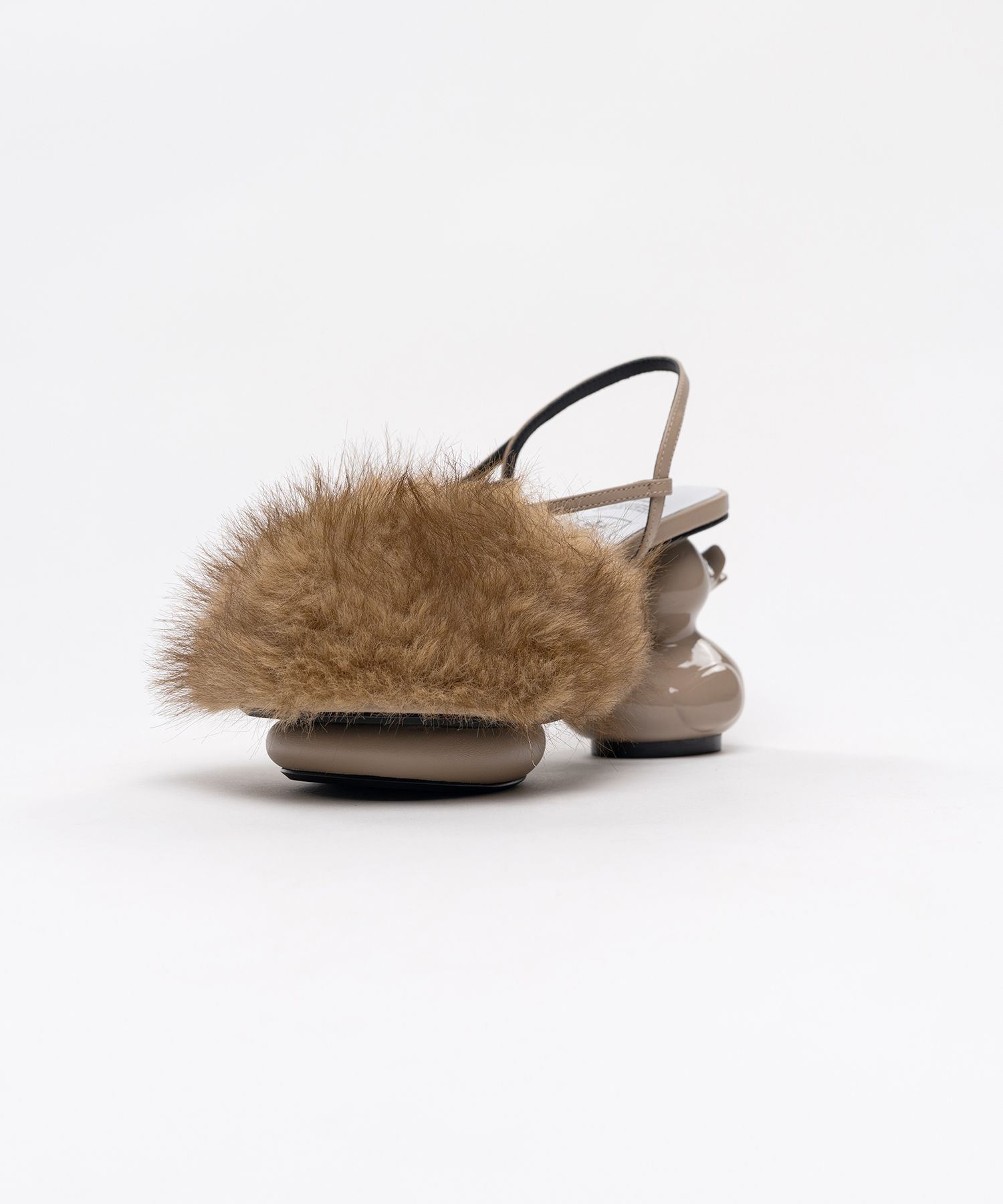 Duck Heel Fur Sandals