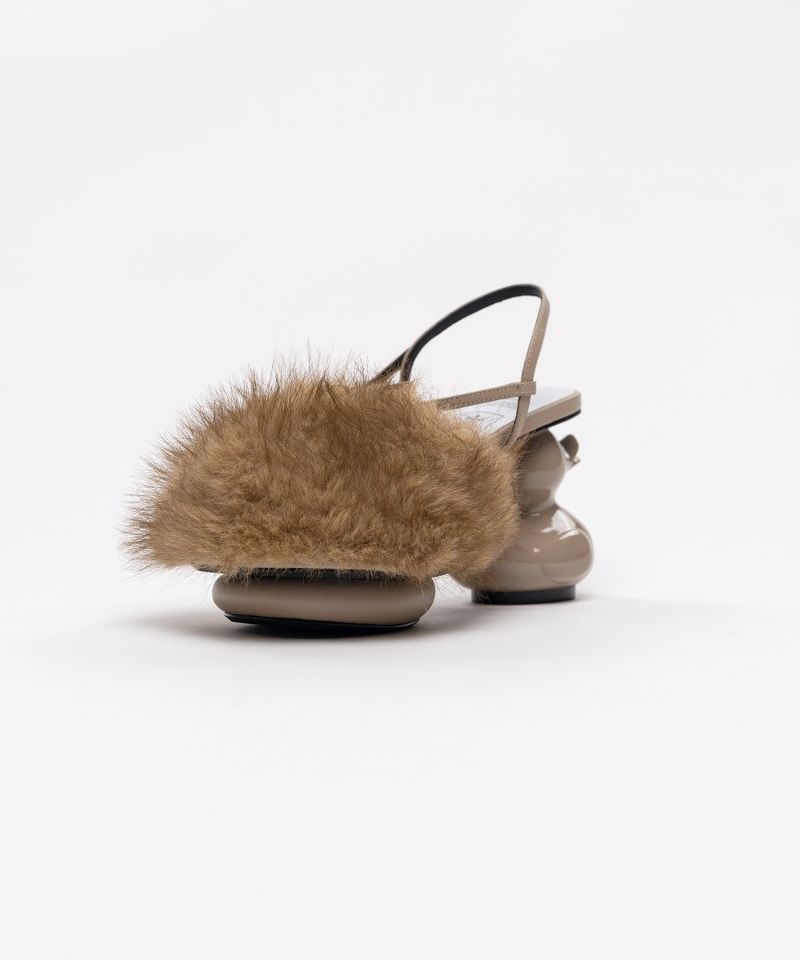 Duck Heel Fur Sandals