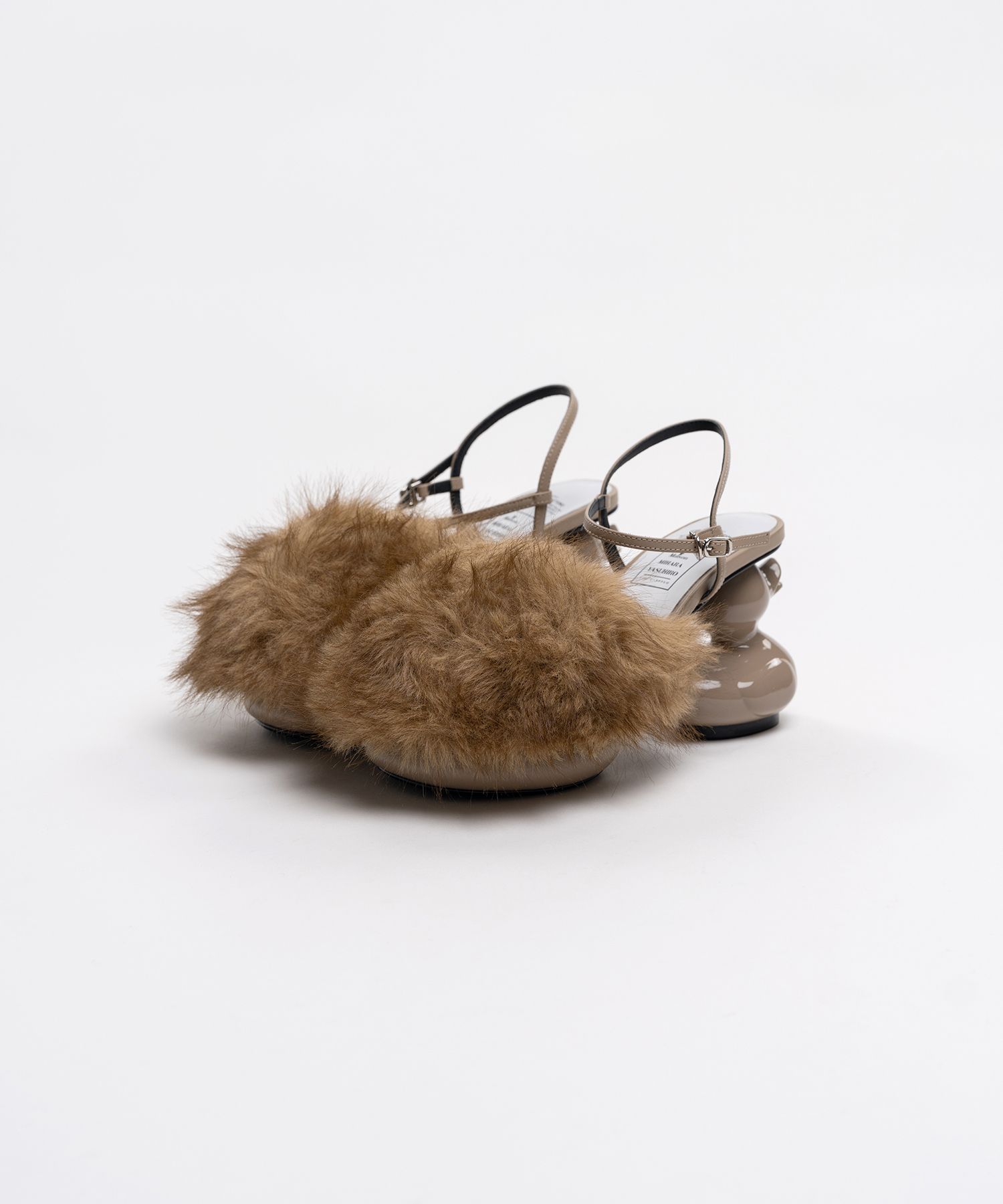 Duck Heel Fur Sandals