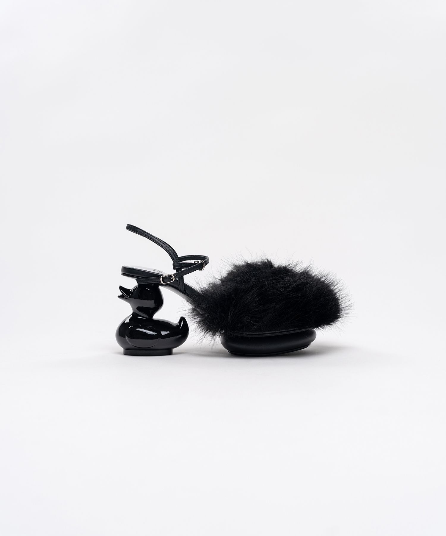 Duck Heel Fur Sandals