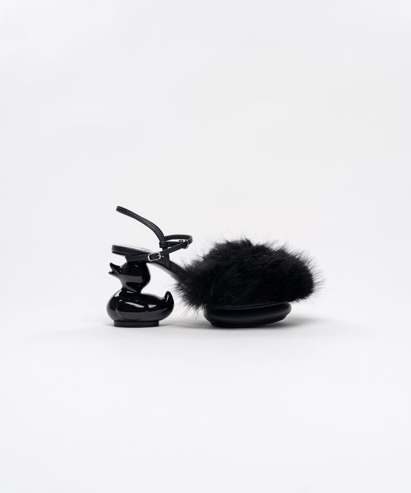 Duck Heel Fur Sandals