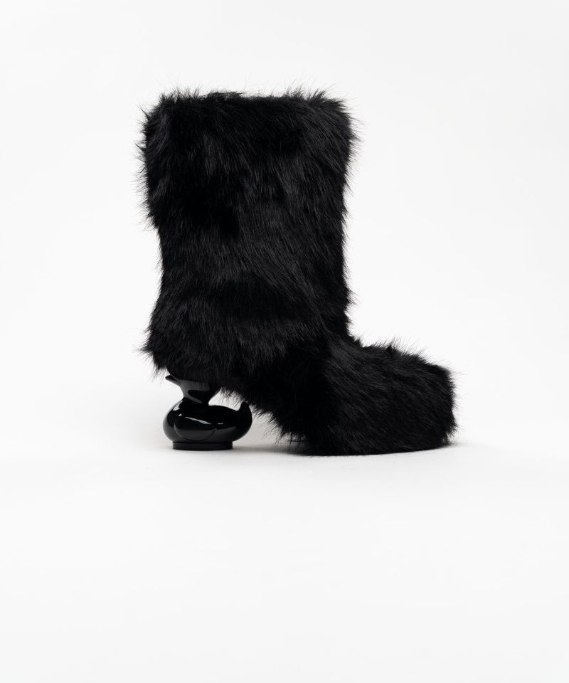 Duck Heel Fur Boots