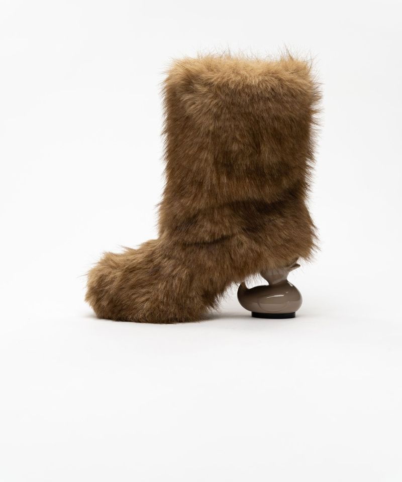 Duck Heel Fur Boots