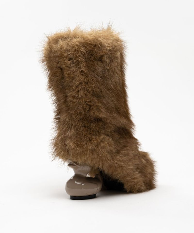 Duck Heel Fur Boots