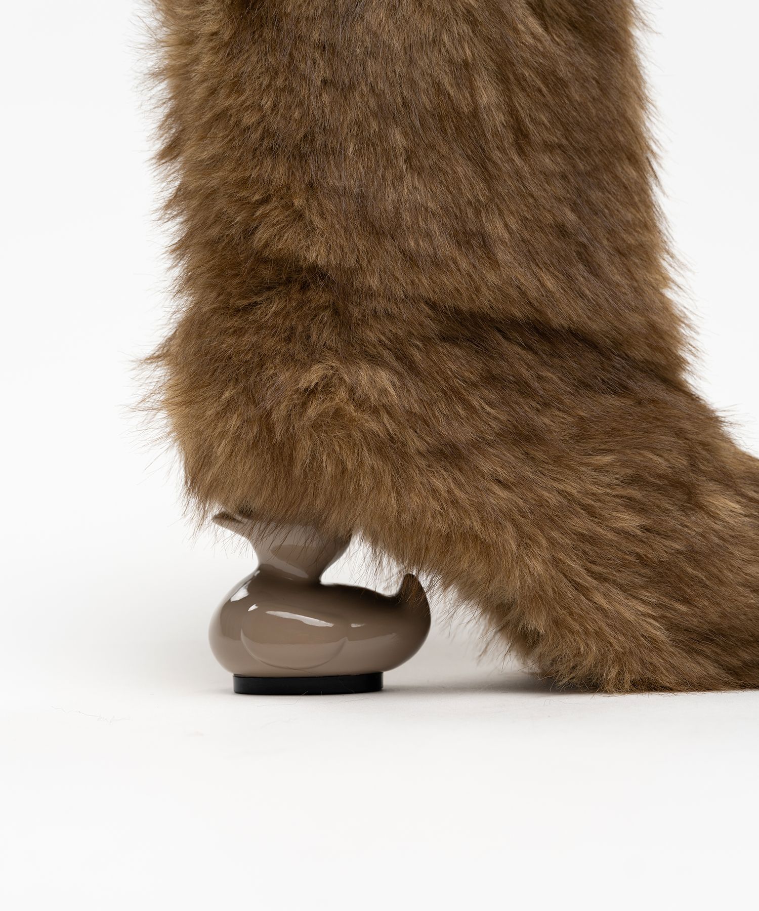 Duck Heel Fur Boots