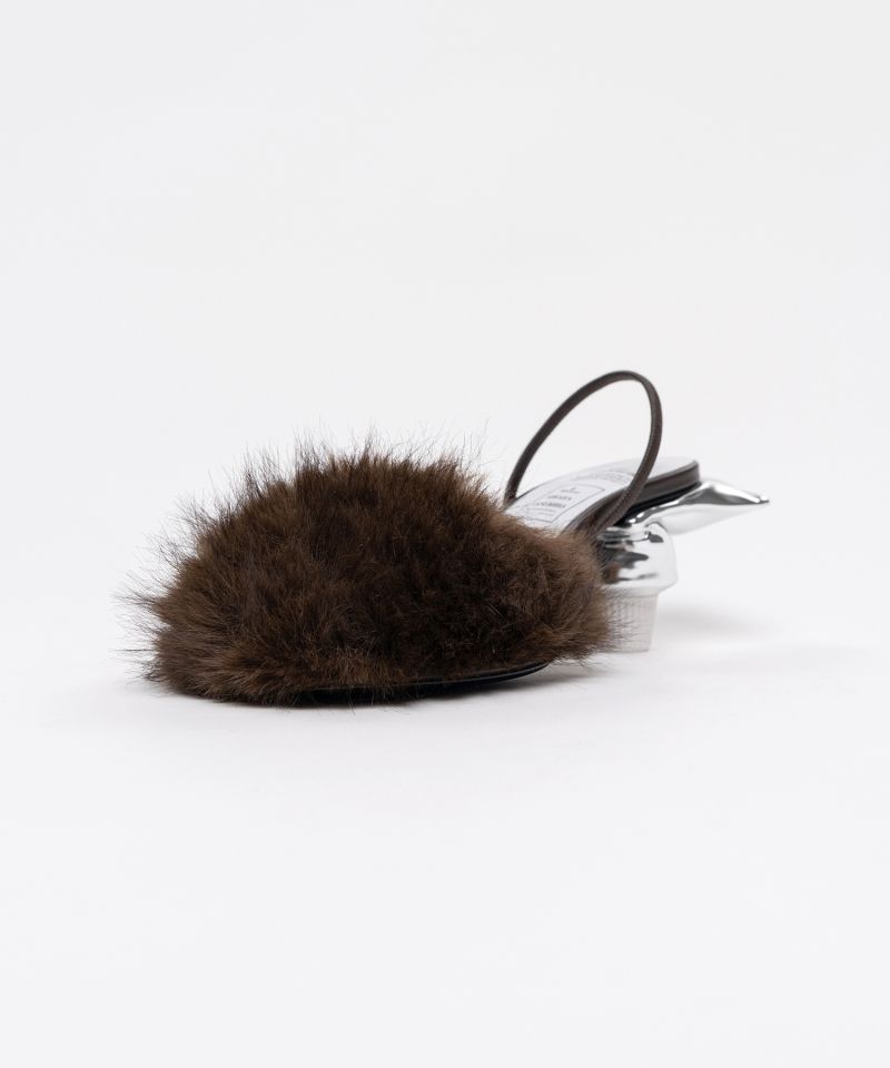 Toothpaste Heel Fur Sandals