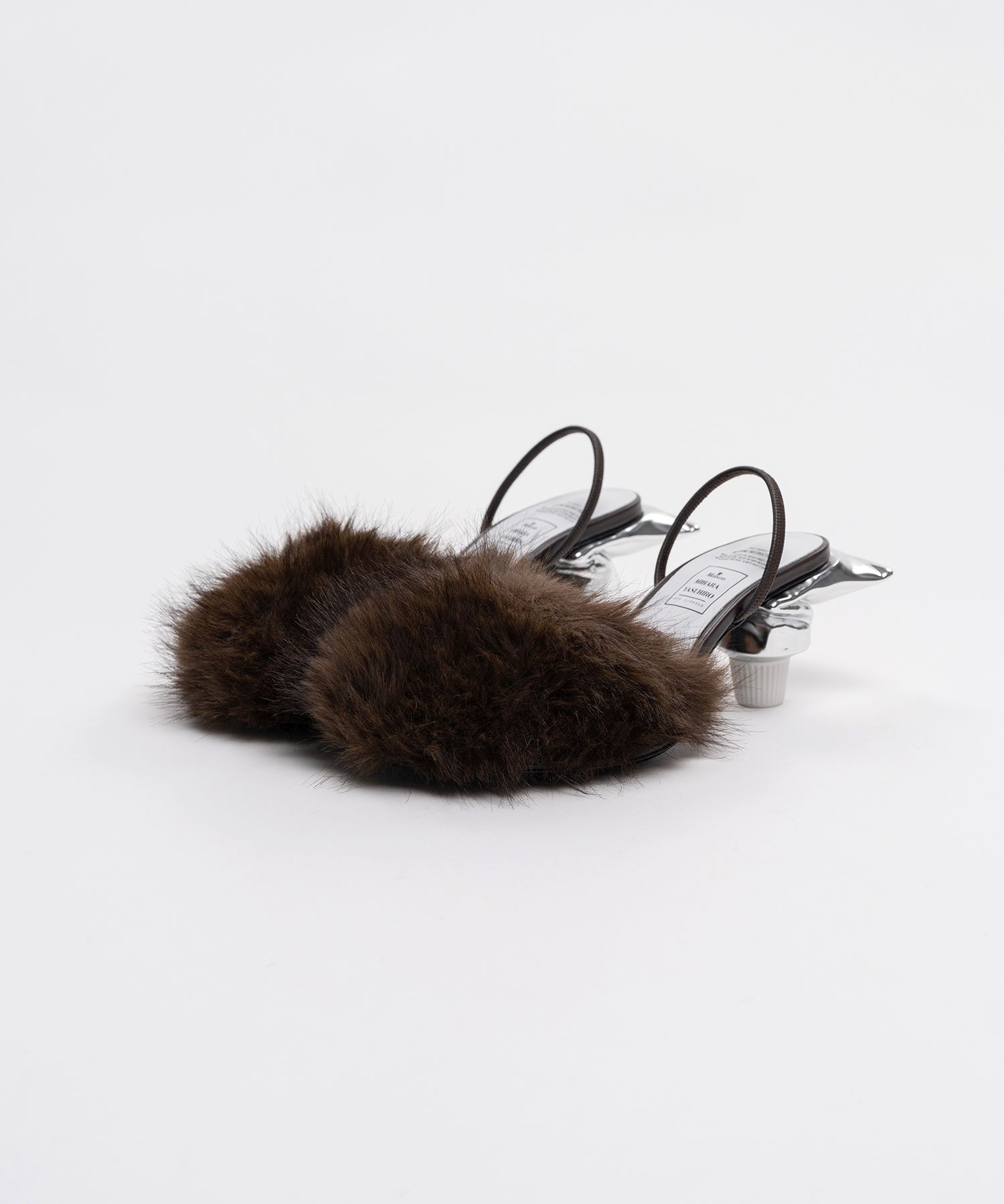 Toothpaste Heel Fur Sandals
