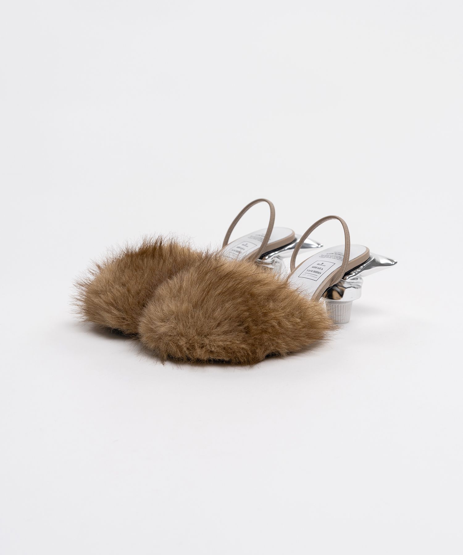 Toothpaste Heel Fur Sandals