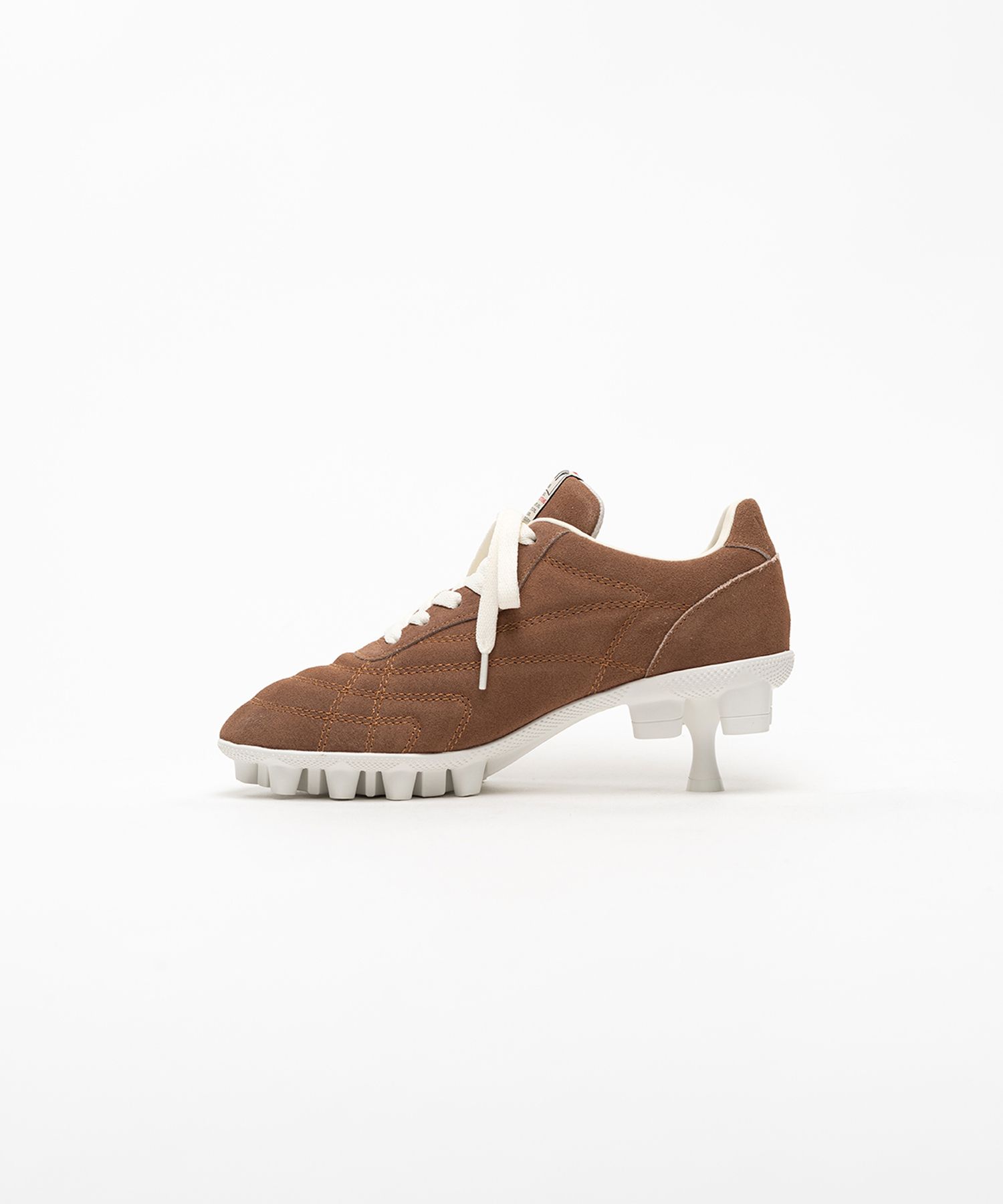 Spike Sole Suede Sneaker Pumps
