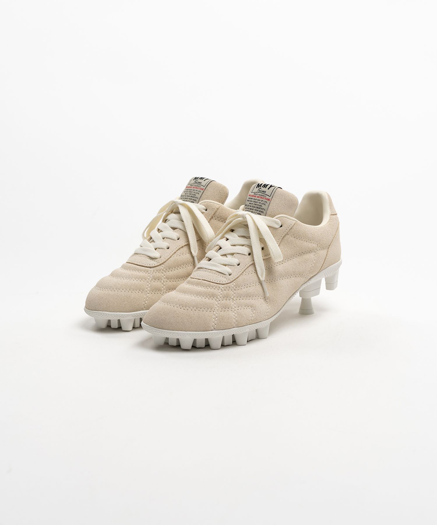 Spike Sole Suede Sneaker Pumps