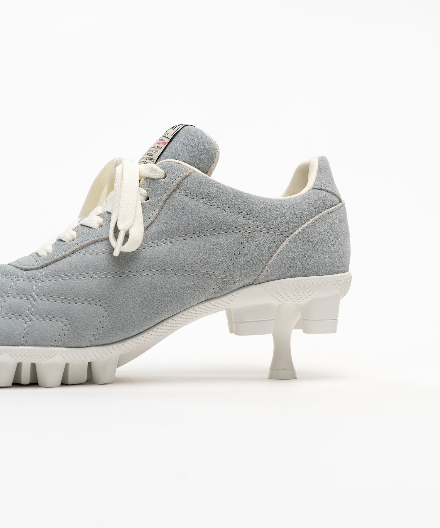 Spike Sole Suede Sneaker Pumps