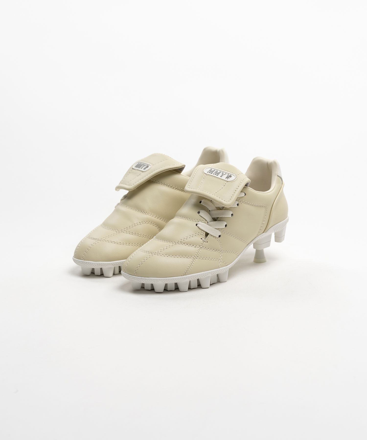 Spike Sole Leather Sneaker Pumps