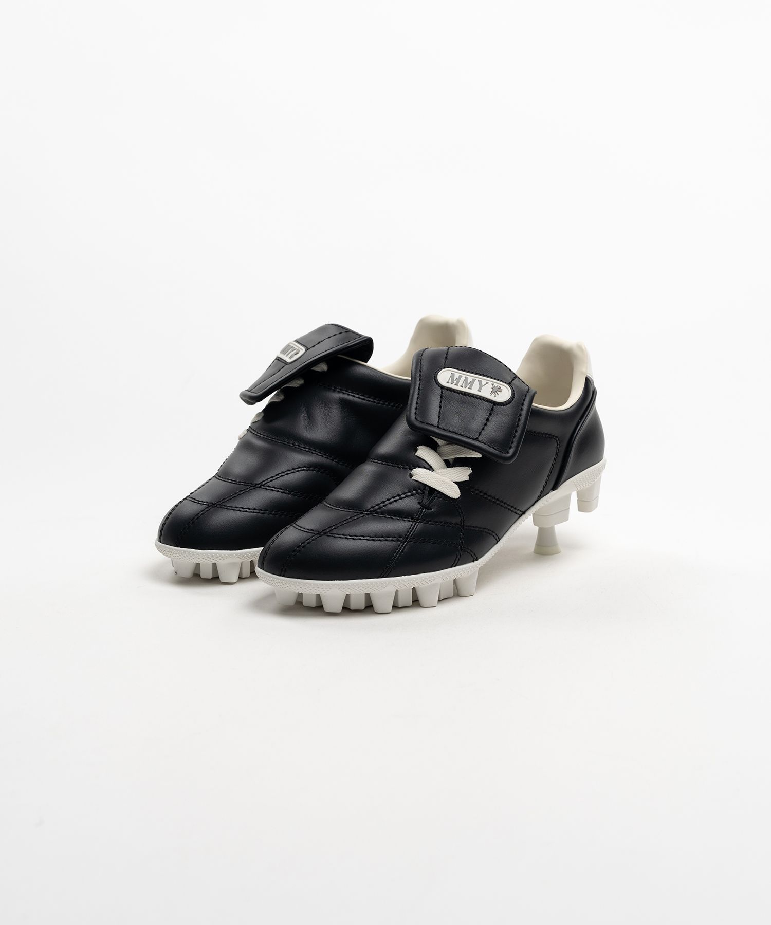 Spike Sole Leather Sneaker Pumps