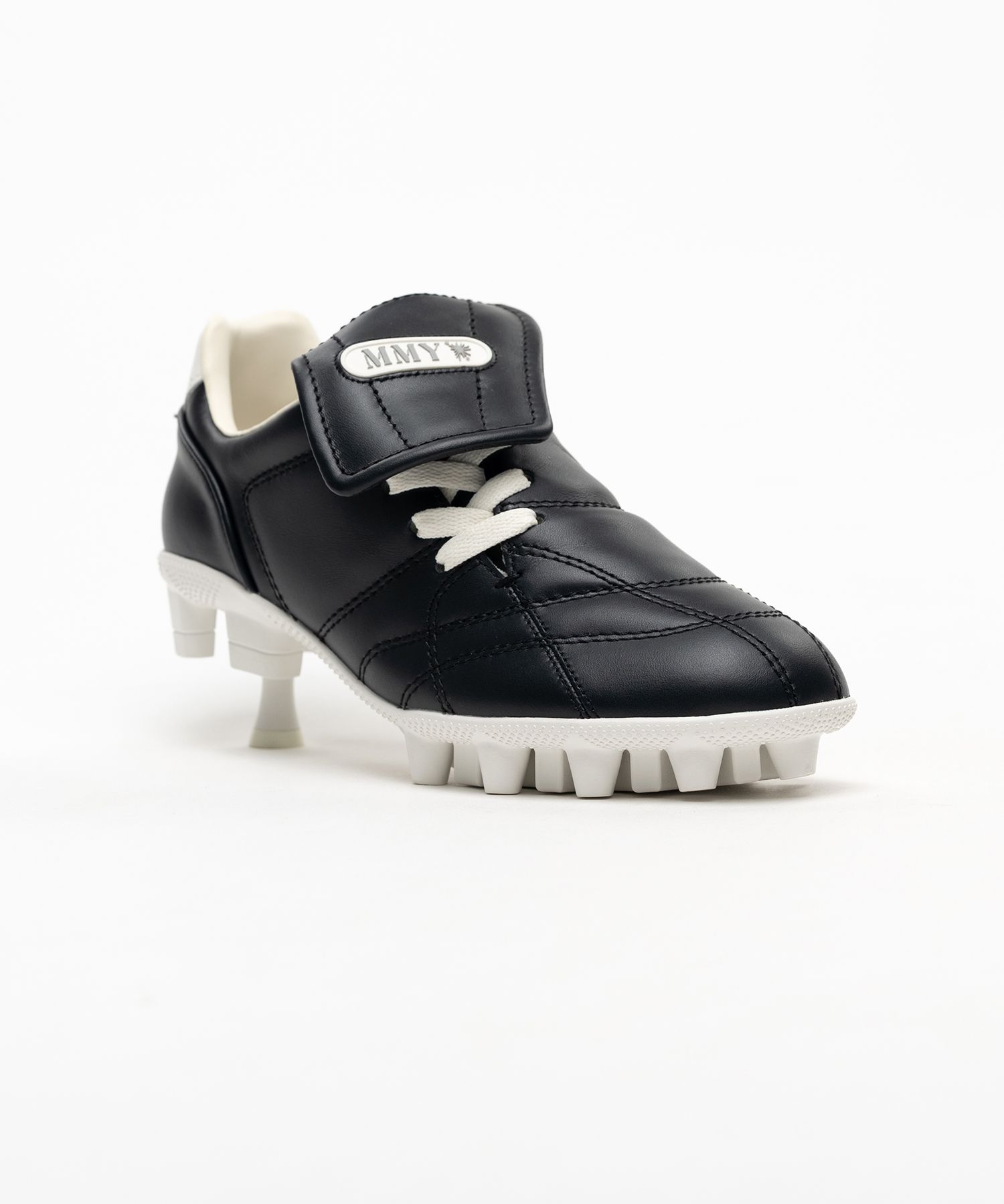 Spike Sole Leather Sneaker Pumps