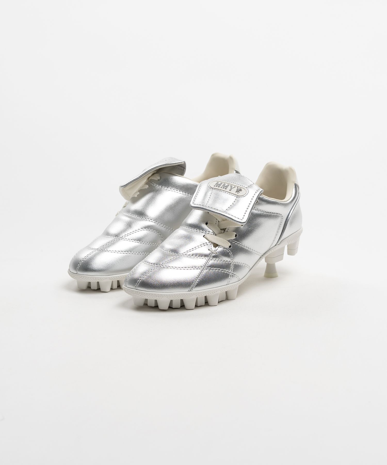 Spike Sole Leather Sneaker Pumps
