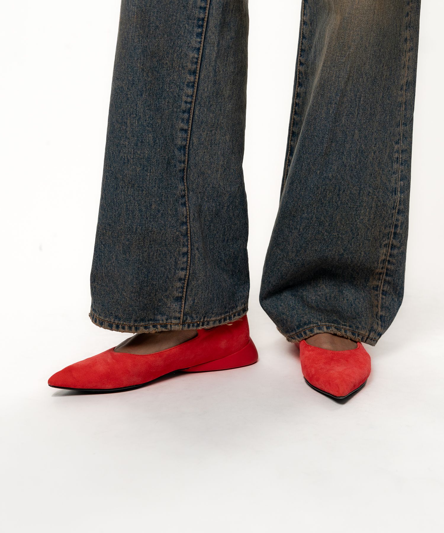 "JANE" Suede Strap Pointed Shoes