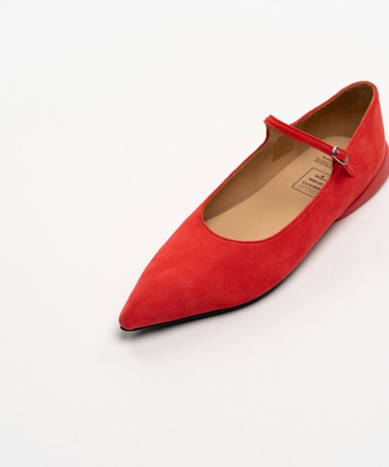 "JANE" Suede Strap Pointed Shoes